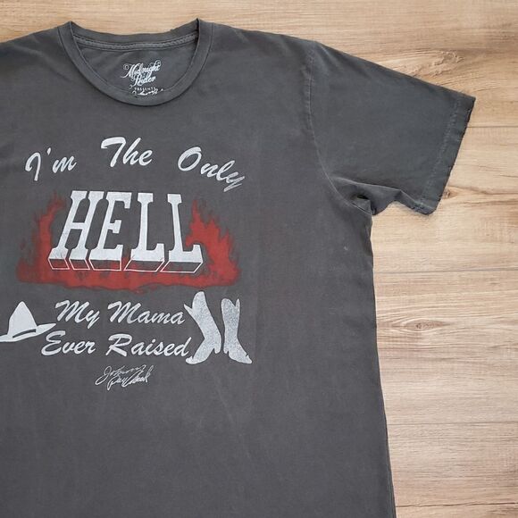 NWOT Midnight Rider Johnny Paycheck Only Hell My Momma Ever Raised Tee L - Picture 9 of 14